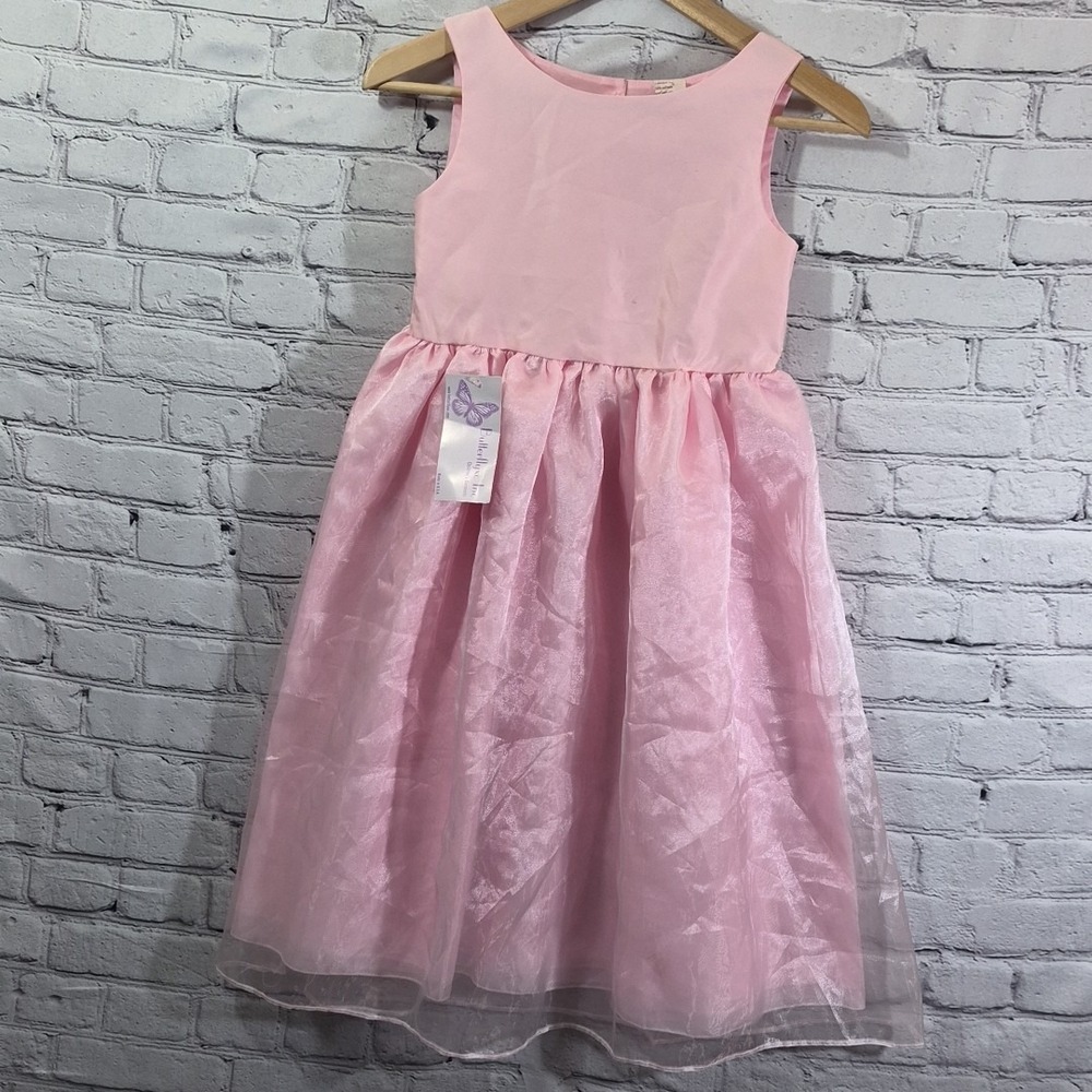 Vintage Butterflyxc Size 8 Pink Princess Ballgown Flower Girl‎ Dress New Flaw